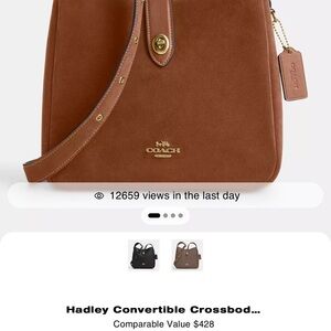 Coach Brown Hadley Convertible Crossbody Bag